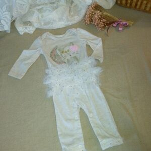 Adorable Baby Onesie with Tulle Skirt
